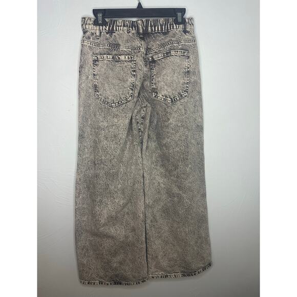 Disclosure Wide Leg Baggy Acid Stone Washed Jeans Women's Size 26 Black - Picture 2 of 6